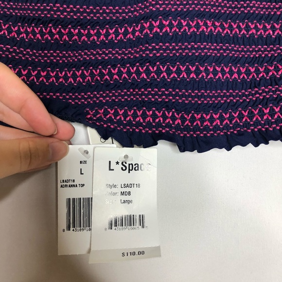NWT L*Space Adrianna Swim Top in Midnight Blue - Picture 7 of 8